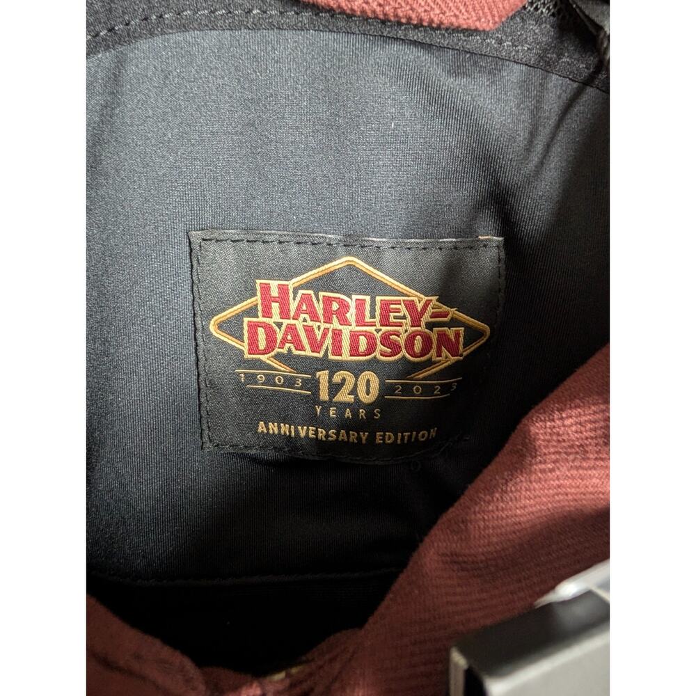 NWT Harley-Davidson Shirt Jacket Mens 4XL Red 120th Anniversary Operative Riding - Picture 3 of 5